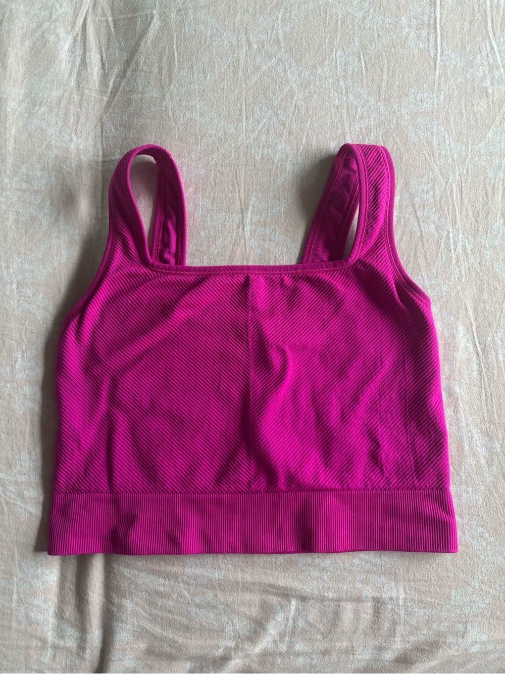 all in motion Ribbed Cropped Sports Bralette - Fuchsia